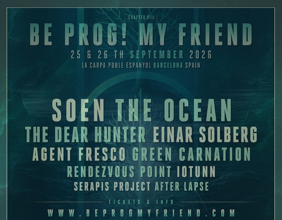 Be Prog My Friend announce The Ocean, Einar Solberg and Agent Fresco for 2026